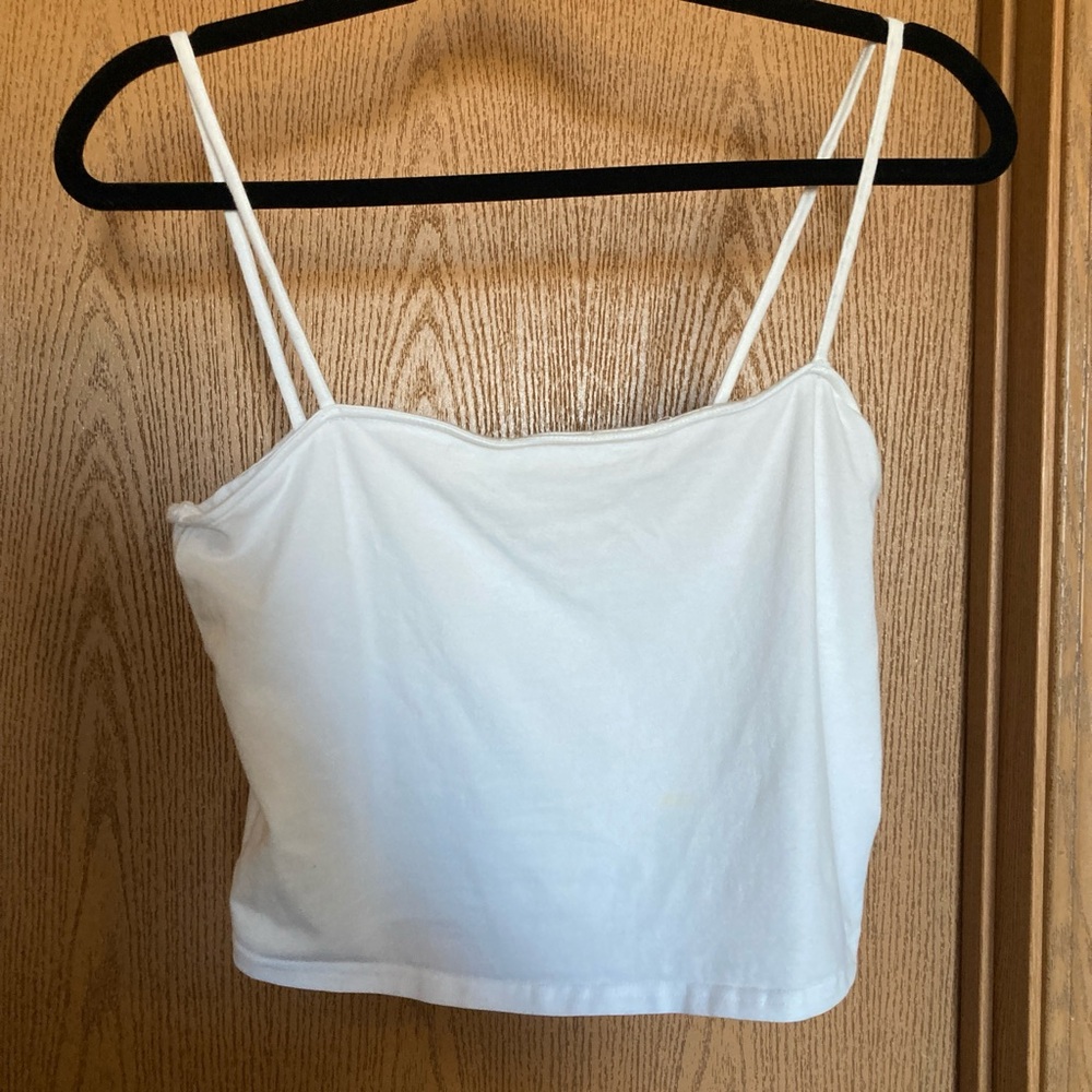 Divided White Camisole Top